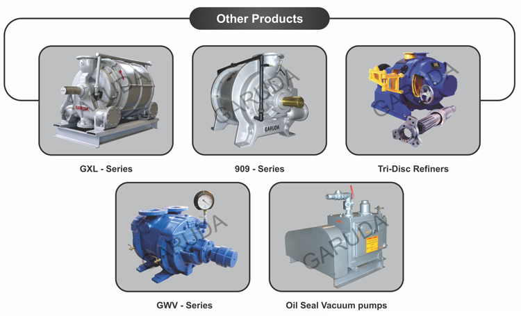 A liquid ring pump is a rotating positive displacement pump. They are typically used as a vacuum pump at Garuda Pumps